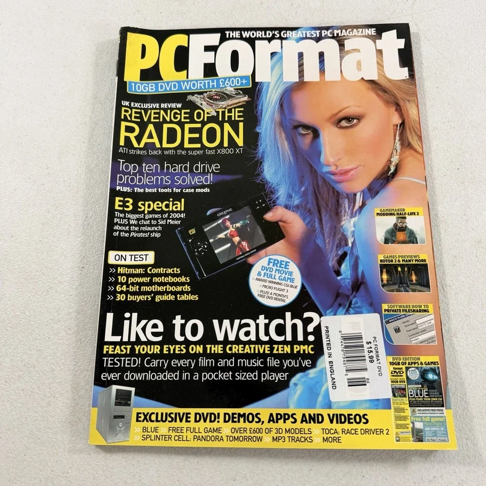 PC Format Magazine #162 June 2004 Radeon ATI Hitman 3 Gaming PCs Vintage